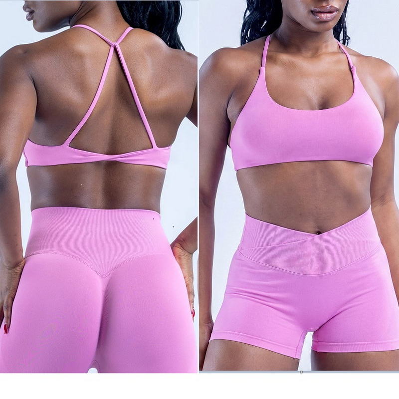 T Shirt Bra Seamless - SEEKSUC Nouveau Ensemble de Yoga Sans